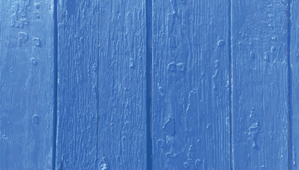 Texture of painted boards in blue. Vector.