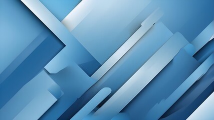 Futuristic Architecture Design Geometric 3D Patterns with Metal and Blue Lines, Interior Wallpaper 3D Lines and Shapes for a Modern Business Concept, Urban Construction Futuristic Building Design 