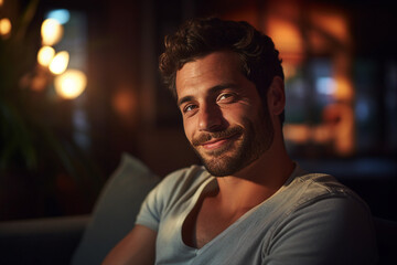 Obraz premium Person enjoying peaceful evening and rest after housework generative AI image