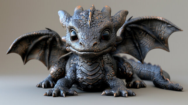 black dragon statue
