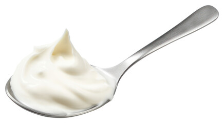 Obraz premium PNG Yogurt spoon dessert cream.