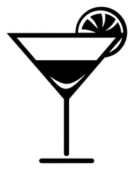 PNG Alcohol cocktail icon martini drink black.