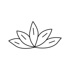 Lotus in doodle style. Vector illustration