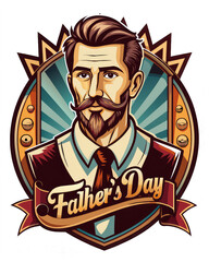 Obraz premium Happy Fathers Day, greeting with hand written lettering, background with writing on a background, Flat lay with men's accessories and happy father's day greeting lettering text