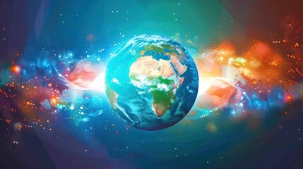 A beautiful and serene image of planet Earth from space