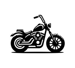 Chopper motorbike vector simple icon