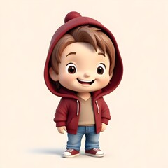 baby child cartoon character design 3d blender