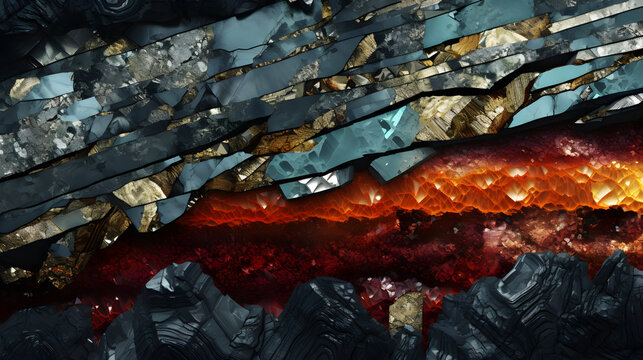 Digital retro abstract diorite collage decollagecore pattern graphics poster background