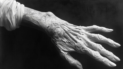 old hand of the person