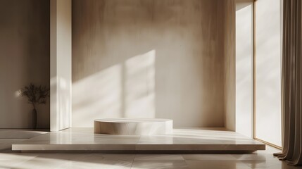 Fototapeta premium 3d product unique platform in minimalistic style