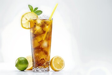 long island ice tea isolated on white background