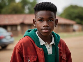 Young teenage African boy portrait