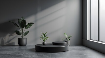 Fototapeta premium 3d product unique platform in minimalistic style