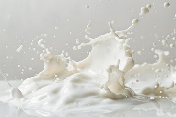 splash of milk isolated on white background
