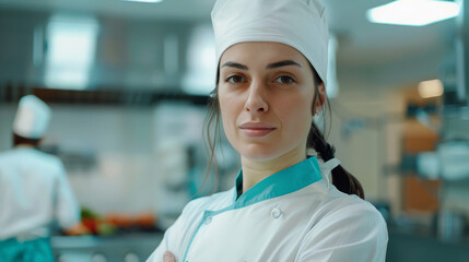 Fototapeta premium female nurse in charge of food