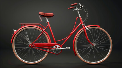 Obraz premium A red bicycle