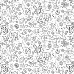 Surface pattern design - elephants