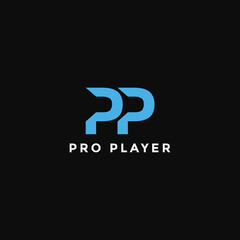 pro player digital sport game tournament logo design graphic vector