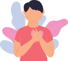 The boy takes care of himself.