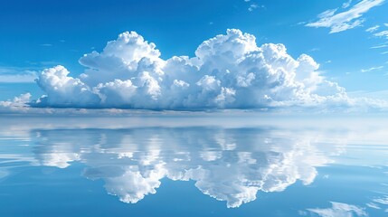  A cloudy reflection on a water surface