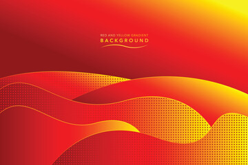 red and orange gradient background wavy and flow shadow design