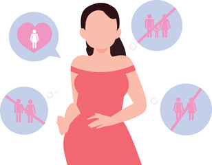 The girl is pregnant.