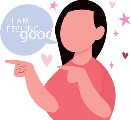 The girl said I feel good.