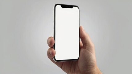 Hand Presenting Smartphone Screen for Mockup Suitable for Mockup