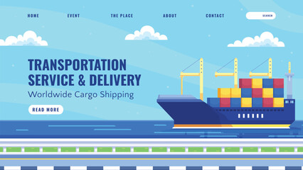 Transport concept landing page template