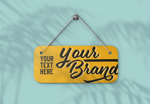 Open Closed Sign Mockup