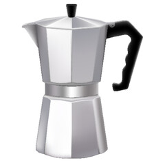 Coffee maker isolated on a white background. Realistic 3D vector illustration