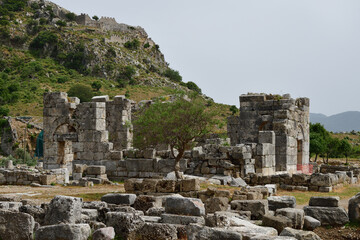 Ancient City of Kaunos. Early Byzantine basilica church. Turkey