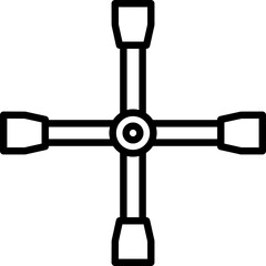 Cross Wrench Icon