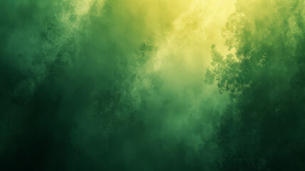 A Beautiful natural diffused green light, dark green and light yellow background