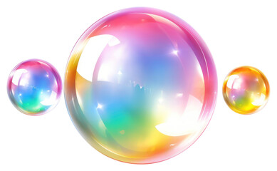 PNG  Bubble rainbow sphere white background.