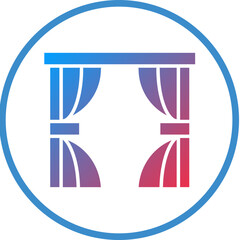 Curtains Icon Style