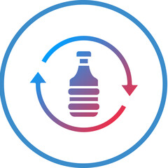 Plastic Recycle Icon Style