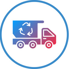 Recycling Truck Icon Style