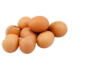 eggs isolated on white background