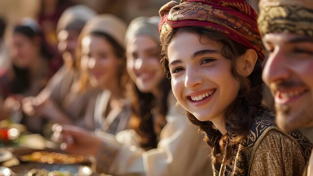 Passover is a joyous Jewish celebration steeped in tradition and history. Concept Jewish Celebration, Passover Seder, Religious Tradition, History of Passover, Joyous Festivities