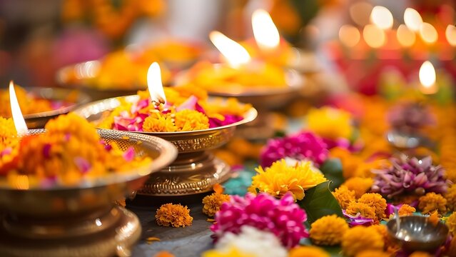 Celebrate Gudi Padwa: A Joyous Marathi New Year with Cultural Pride. Concept Festive Decor, Traditional Attire, Delicious Sweets, Joyful Traditions, Cultural Dance