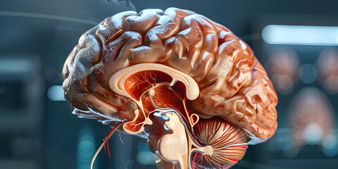 Illustration of the Human Brain Cross Section