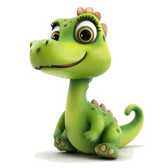 Fototapeta premium Joyful Dinosaur: Smiles in Playful Plastic on transparent Background