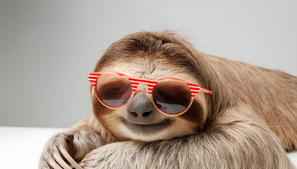Chilled Sloth Sporting Stylish Shades