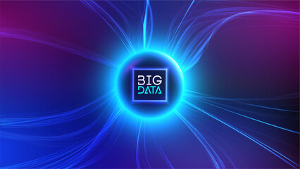 Data flow technology background. Information flow big data vector illustration.