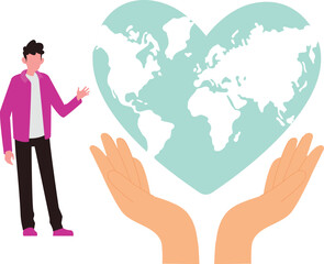 The boy is working for humanity.