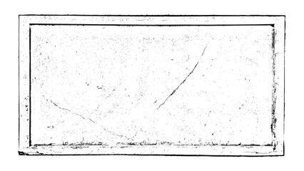 Black and white grunge frame. Distress overlay texture border. Abstract surface dust and rough dirty wall background concept. Worn, torn, weathered effect. Vector illustration, EPS 10.	