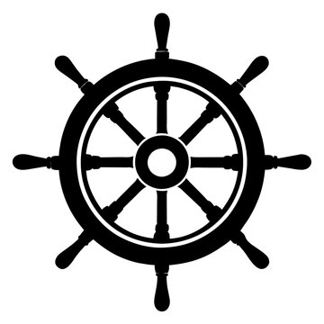 recommend clip art: Black Ship steering wheel icon, silhouette icon, SVG Black Ship steering wheel clip art