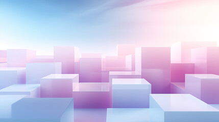 Fototapeta premium Vivid Abstract Cubes Background in Pink Tones