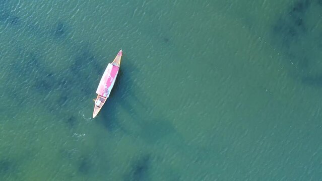 Srinagar, Dal Lake from drone, Jammu and Kashmir, India from the air